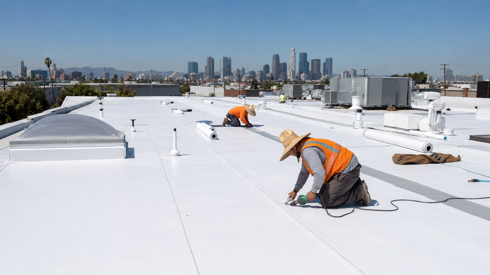 TPO roofing orange