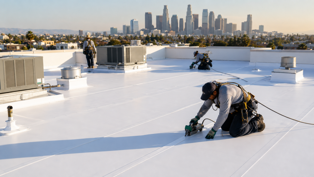 TPO roofing orange